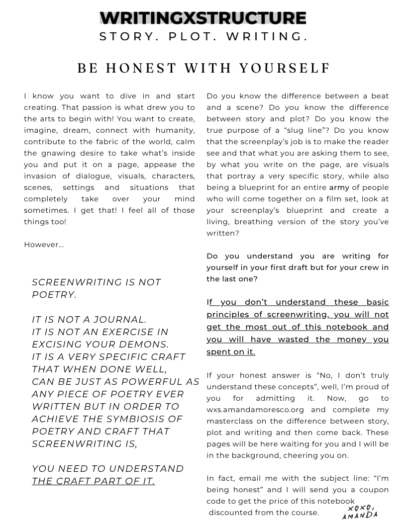 The writingXstructure Brainstorming Notebook