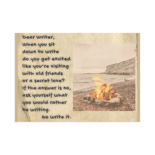writingXstructure Dear Writer, Go Write It, Fine Art Postcards for Writers, Inspirational Note Cards, Motivational Stationery, Unique Gift for Authors, Literary Decor